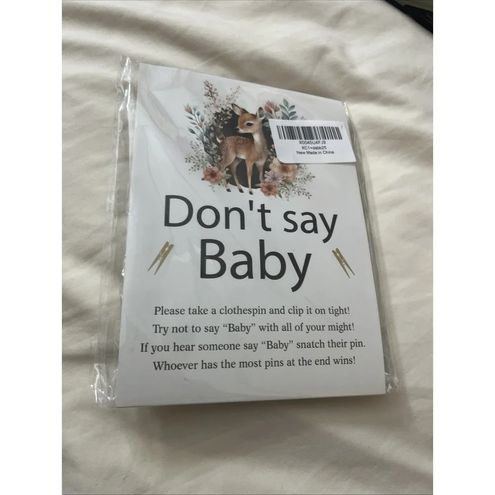 Brand New Pregnant Game Cute Baby Clothespin Don't Say Baby Game For Baby Shower